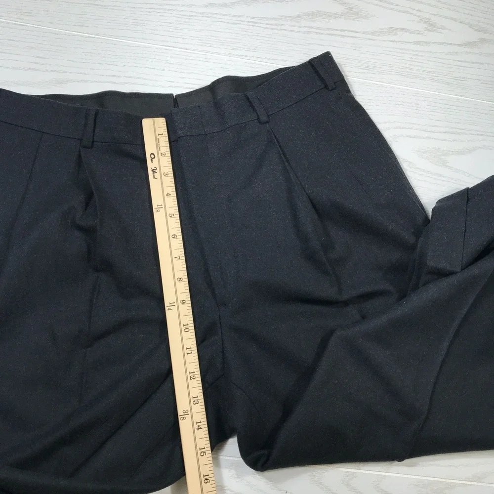 Vintage Brooks Brothers Wool Trousers Pants Men 34x30 Pleated Cuffed Made In USA